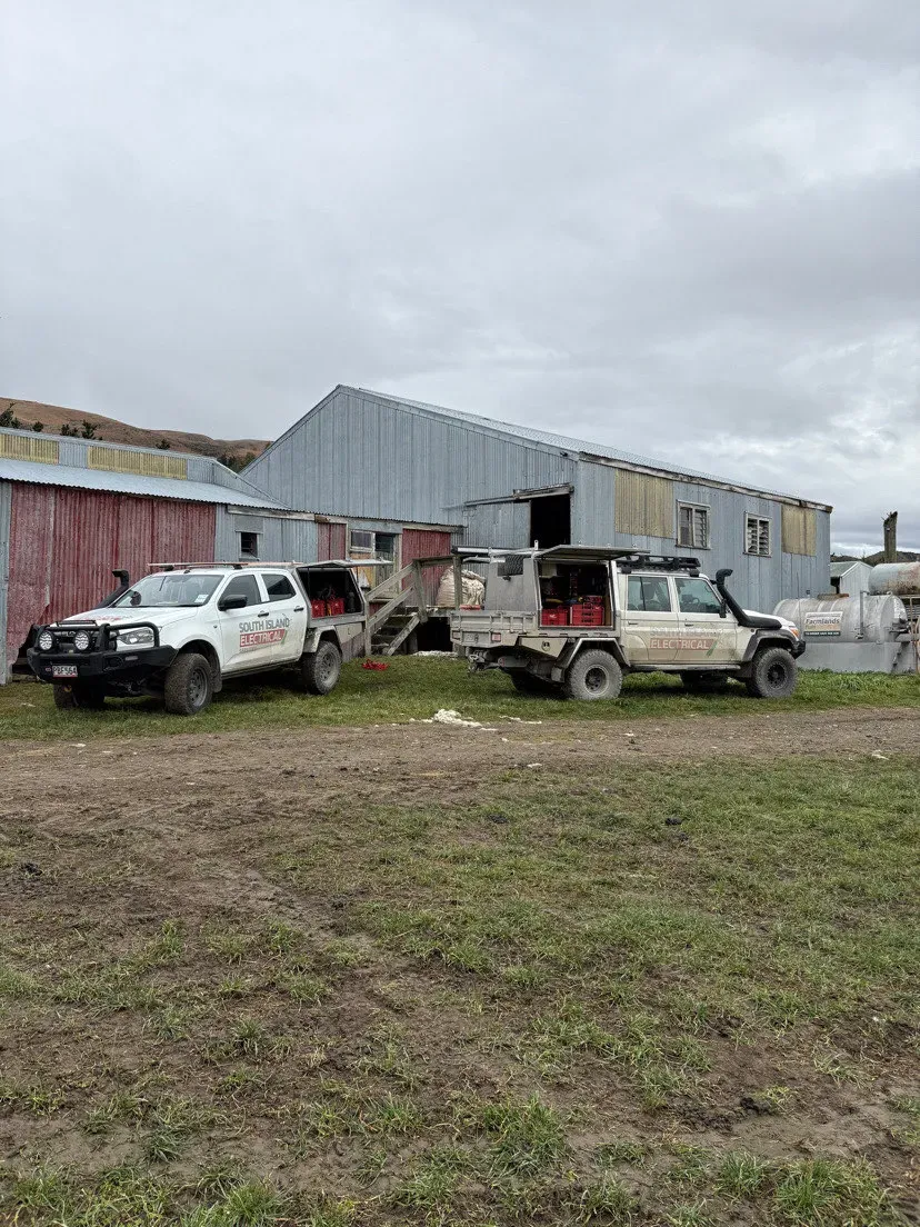 Pole shed electrical installation for Canterbury farms